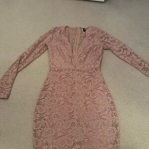 Windsor Blush Lace Mini Dress